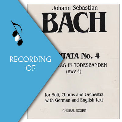 CANTATA No. 4 Christ lag in Todesbanden (Major Work)