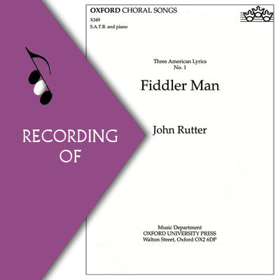 FIDDLER MAN (No. 1 of Three American Lyrics)