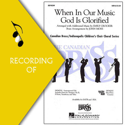 WHEN IN OUR MUSIC GOD IS GLORIFIED