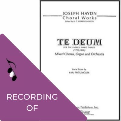 TE DEUM (for the Empress Marie Therese)